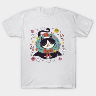 Meowy Christmas Cat T-Shirt